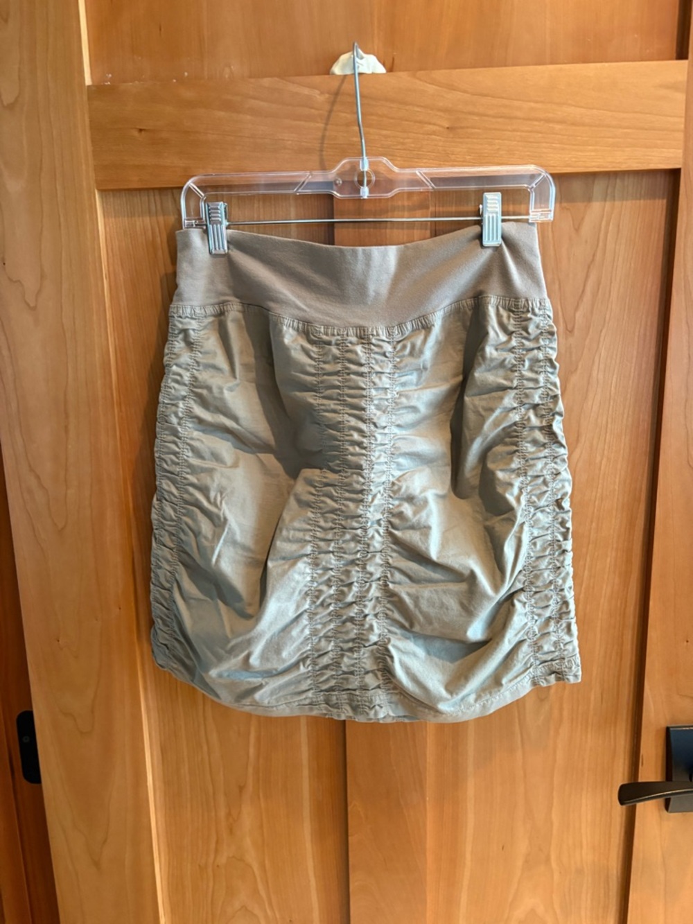 Ruched Light Taupe Women's Skirt